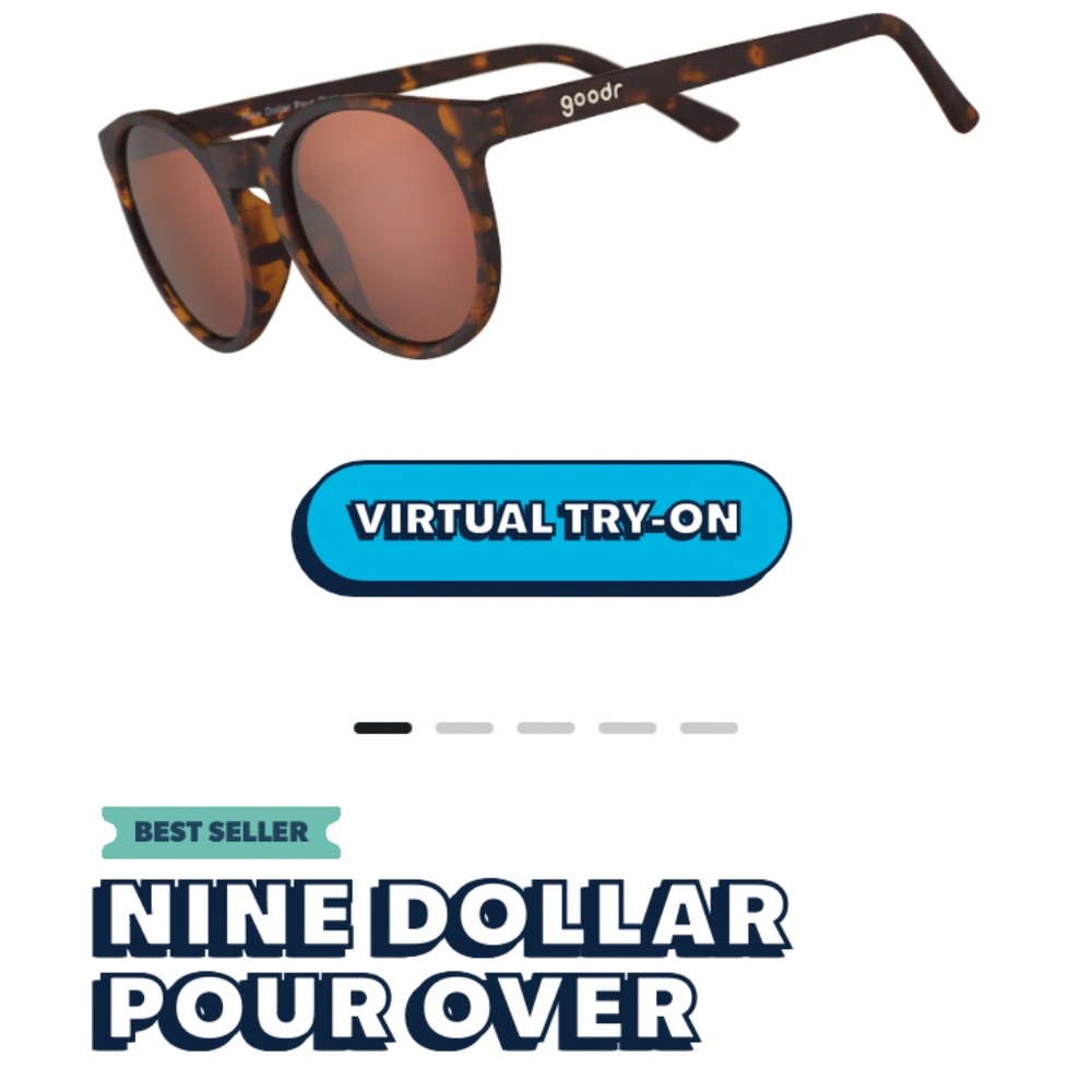 NIB Goodr Circle G Sunglasses in Nine Dollar Pour Over